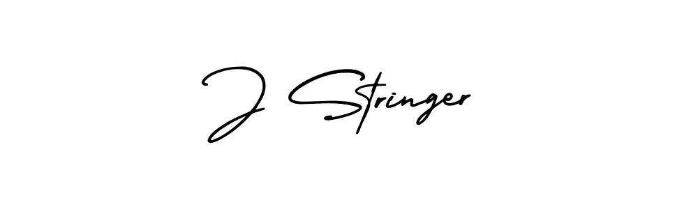 Design your own signature with our free online signature maker. With this signature software, you can create a handwritten (AmerikaSignatureDemo-Regular) signature for name J Stringer. J Stringer signature style 3 images and pictures png