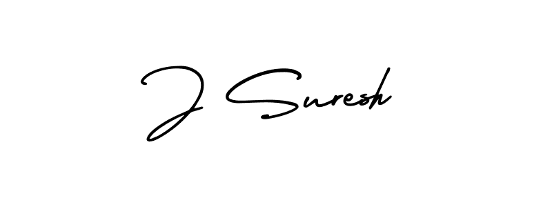 Make a beautiful signature design for name J Suresh. With this signature (AmerikaSignatureDemo-Regular) style, you can create a handwritten signature for free. J Suresh signature style 3 images and pictures png