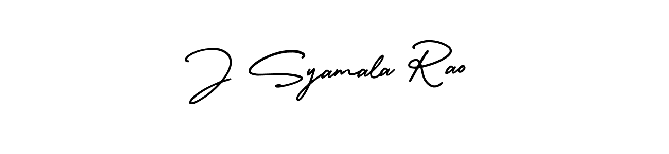This is the best signature style for the J Syamala Rao name. Also you like these signature font (AmerikaSignatureDemo-Regular). Mix name signature. J Syamala Rao signature style 3 images and pictures png