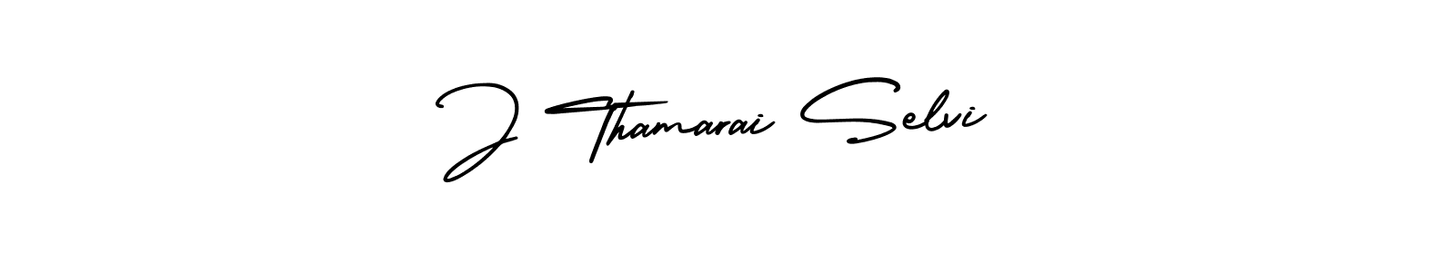 Make a beautiful signature design for name J Thamarai Selvi. With this signature (AmerikaSignatureDemo-Regular) style, you can create a handwritten signature for free. J Thamarai Selvi signature style 3 images and pictures png