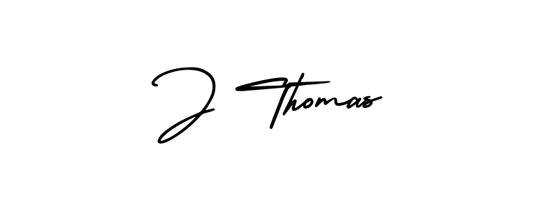 Design your own signature with our free online signature maker. With this signature software, you can create a handwritten (AmerikaSignatureDemo-Regular) signature for name J Thomas. J Thomas signature style 3 images and pictures png