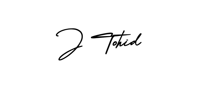 Design your own signature with our free online signature maker. With this signature software, you can create a handwritten (AmerikaSignatureDemo-Regular) signature for name J Tohid. J Tohid signature style 3 images and pictures png