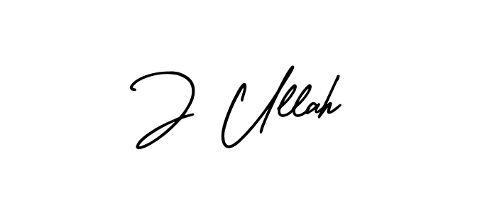 Make a beautiful signature design for name J Ullah. Use this online signature maker to create a handwritten signature for free. J Ullah signature style 3 images and pictures png