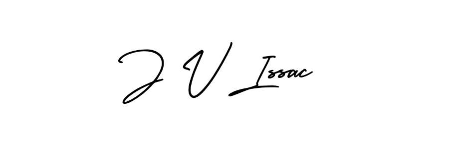 Use a signature maker to create a handwritten signature online. With this signature software, you can design (AmerikaSignatureDemo-Regular) your own signature for name J V Issac. J V Issac signature style 3 images and pictures png