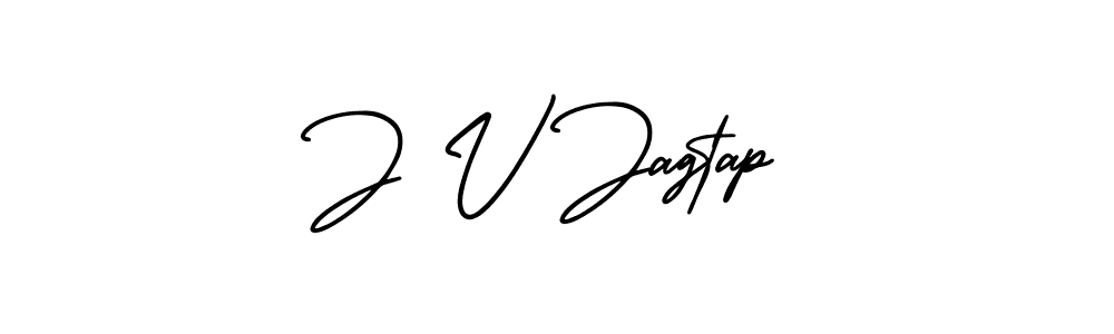 Design your own signature with our free online signature maker. With this signature software, you can create a handwritten (AmerikaSignatureDemo-Regular) signature for name J V Jagtap. J V Jagtap signature style 3 images and pictures png