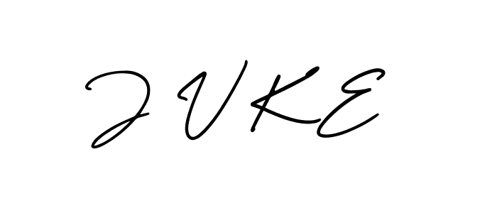 J V K E stylish signature style. Best Handwritten Sign (AmerikaSignatureDemo-Regular) for my name. Handwritten Signature Collection Ideas for my name J V K E. J V K E signature style 3 images and pictures png