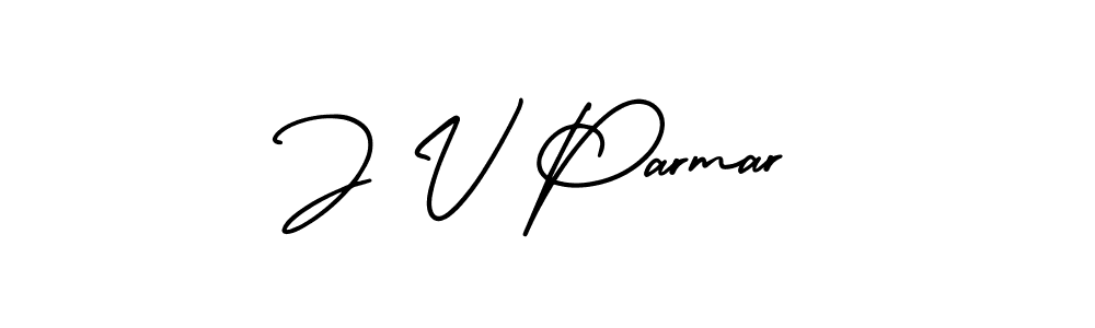 J V Parmar stylish signature style. Best Handwritten Sign (AmerikaSignatureDemo-Regular) for my name. Handwritten Signature Collection Ideas for my name J V Parmar. J V Parmar signature style 3 images and pictures png