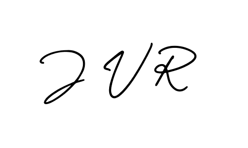 The best way (AmerikaSignatureDemo-Regular) to make a short signature is to pick only two or three words in your name. The name J V R include a total of six letters. For converting this name. J V R signature style 3 images and pictures png
