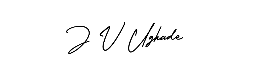 AmerikaSignatureDemo-Regular is a professional signature style that is perfect for those who want to add a touch of class to their signature. It is also a great choice for those who want to make their signature more unique. Get J V Ughade name to fancy signature for free. J V Ughade signature style 3 images and pictures png