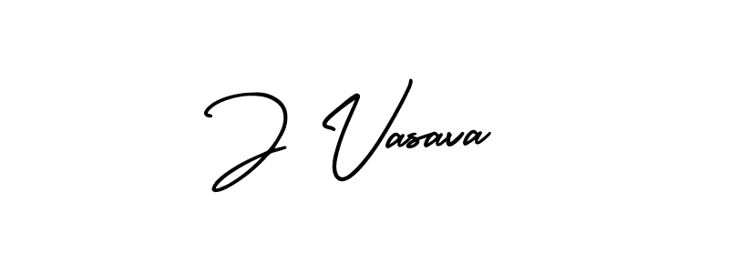 Use a signature maker to create a handwritten signature online. With this signature software, you can design (AmerikaSignatureDemo-Regular) your own signature for name J Vasava. J Vasava signature style 3 images and pictures png