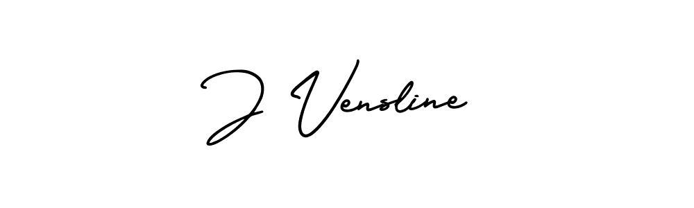 Create a beautiful signature design for name J Vensline. With this signature (AmerikaSignatureDemo-Regular) fonts, you can make a handwritten signature for free. J Vensline signature style 3 images and pictures png