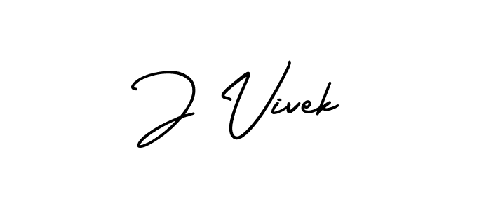 It looks lik you need a new signature style for name J Vivek. Design unique handwritten (AmerikaSignatureDemo-Regular) signature with our free signature maker in just a few clicks. J Vivek signature style 3 images and pictures png