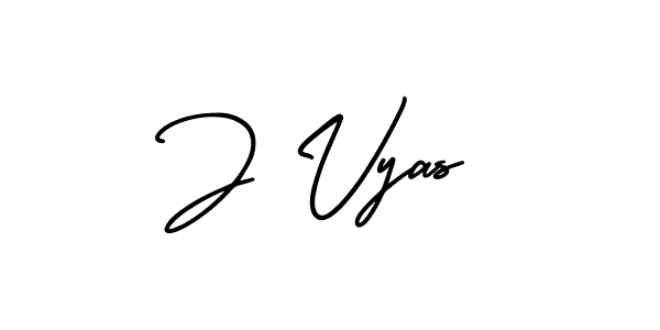 Create a beautiful signature design for name J Vyas. With this signature (AmerikaSignatureDemo-Regular) fonts, you can make a handwritten signature for free. J Vyas signature style 3 images and pictures png