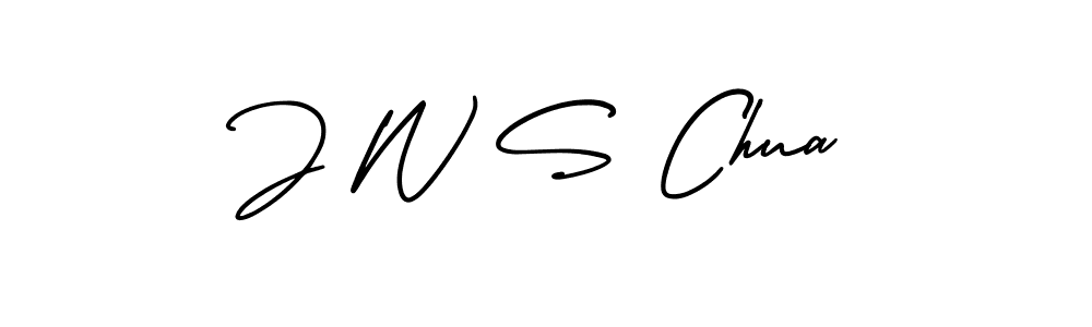 Make a beautiful signature design for name J W S Chua. With this signature (AmerikaSignatureDemo-Regular) style, you can create a handwritten signature for free. J W S Chua signature style 3 images and pictures png
