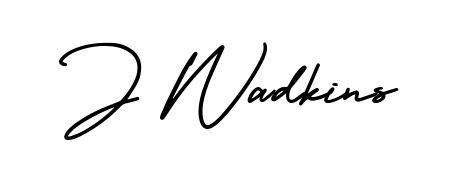 Achieve flawless digital penmanship with J Wadkins name in AmerikaSignatureDemo-Regular font. The perfect tool for creating online signatures. J Wadkins signature style 3 images and pictures png