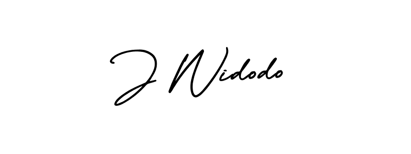 Design your own signature with our free online signature maker. With this signature software, you can create a handwritten (AmerikaSignatureDemo-Regular) signature for name J Widodo. J Widodo signature style 3 images and pictures png