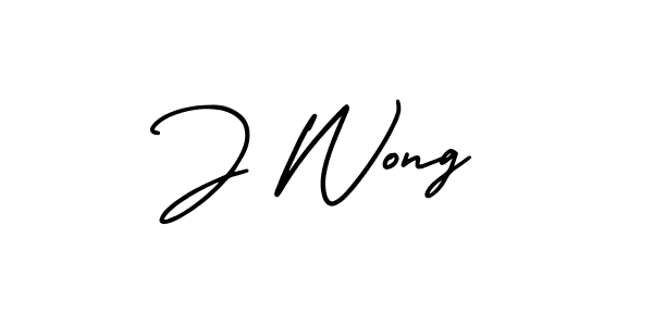 Create a beautiful signature design for name J Wong. With this signature (AmerikaSignatureDemo-Regular) fonts, you can make a handwritten signature for free. J Wong signature style 3 images and pictures png