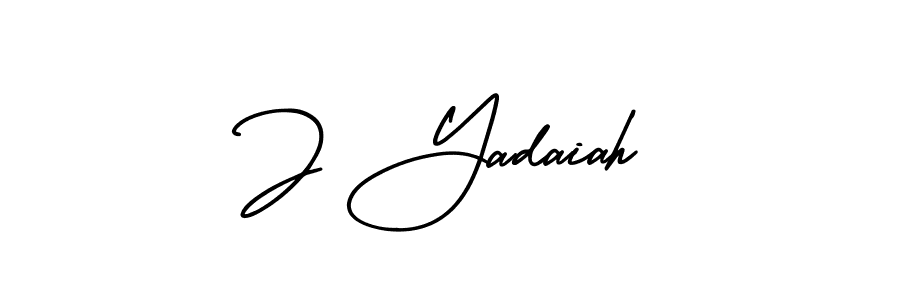J Yadaiah stylish signature style. Best Handwritten Sign (AmerikaSignatureDemo-Regular) for my name. Handwritten Signature Collection Ideas for my name J Yadaiah. J Yadaiah signature style 3 images and pictures png
