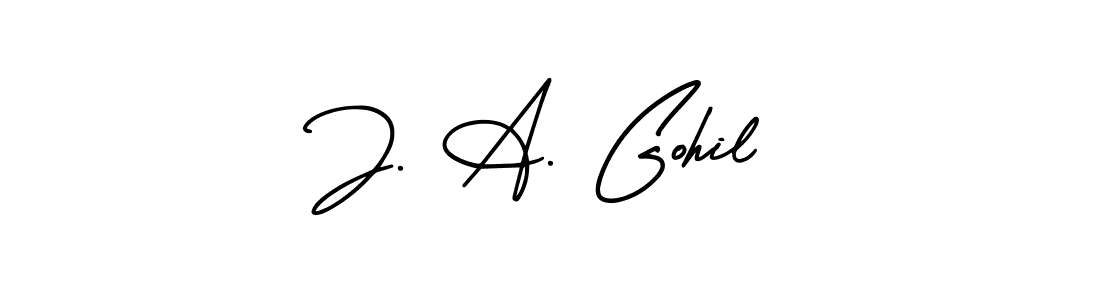 How to make J. A. Gohil signature? AmerikaSignatureDemo-Regular is a professional autograph style. Create handwritten signature for J. A. Gohil name. J. A. Gohil signature style 3 images and pictures png