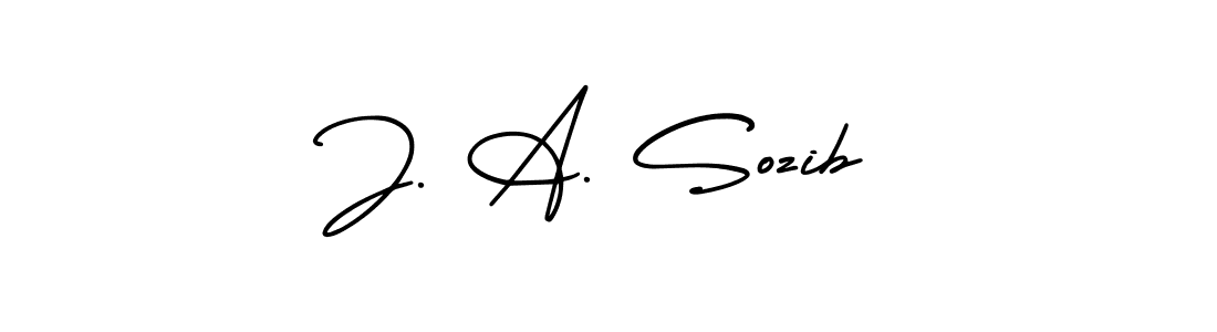 Make a beautiful signature design for name J. A. Sozib. Use this online signature maker to create a handwritten signature for free. J. A. Sozib signature style 3 images and pictures png