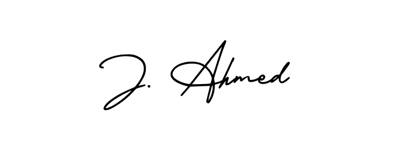 AmerikaSignatureDemo-Regular is a professional signature style that is perfect for those who want to add a touch of class to their signature. It is also a great choice for those who want to make their signature more unique. Get J. Ahmed name to fancy signature for free. J. Ahmed signature style 3 images and pictures png