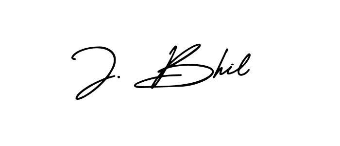 You should practise on your own different ways (AmerikaSignatureDemo-Regular) to write your name (J. Bhil) in signature. don't let someone else do it for you. J. Bhil signature style 3 images and pictures png