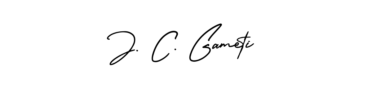 Check out images of Autograph of J. C. Gameti name. Actor J. C. Gameti Signature Style. AmerikaSignatureDemo-Regular is a professional sign style online. J. C. Gameti signature style 3 images and pictures png