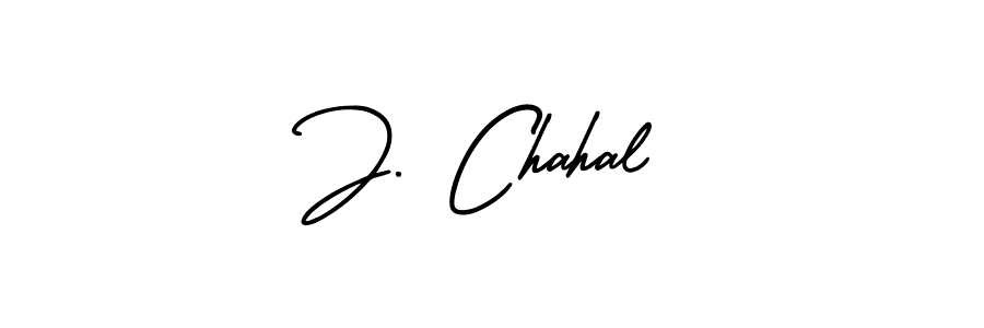 if you are searching for the best signature style for your name J. Chahal. so please give up your signature search. here we have designed multiple signature styles  using AmerikaSignatureDemo-Regular. J. Chahal signature style 3 images and pictures png