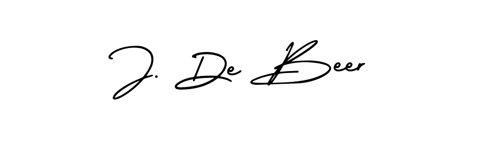 How to Draw J. De Beer signature style? AmerikaSignatureDemo-Regular is a latest design signature styles for name J. De Beer. J. De Beer signature style 3 images and pictures png