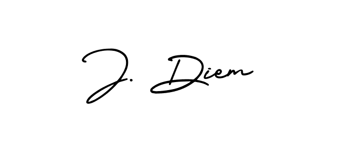 You should practise on your own different ways (AmerikaSignatureDemo-Regular) to write your name (J. Diem) in signature. don't let someone else do it for you. J. Diem signature style 3 images and pictures png