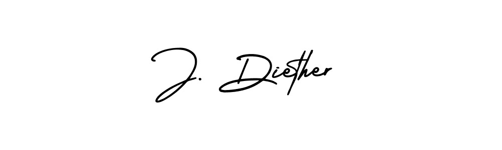 This is the best signature style for the J. Diether name. Also you like these signature font (AmerikaSignatureDemo-Regular). Mix name signature. J. Diether signature style 3 images and pictures png