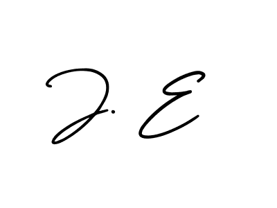 The best way (AmerikaSignatureDemo-Regular) to make a short signature is to pick only two or three words in your name. The name J. E include a total of six letters. For converting this name. J. E signature style 3 images and pictures png