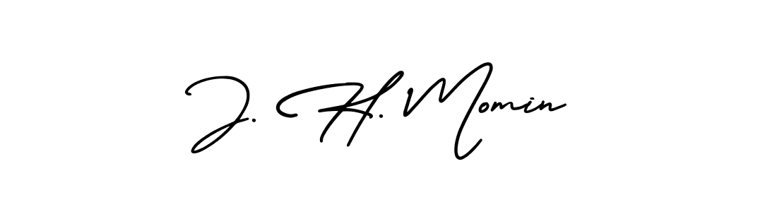 Make a beautiful signature design for name J. H. Momin. Use this online signature maker to create a handwritten signature for free. J. H. Momin signature style 3 images and pictures png