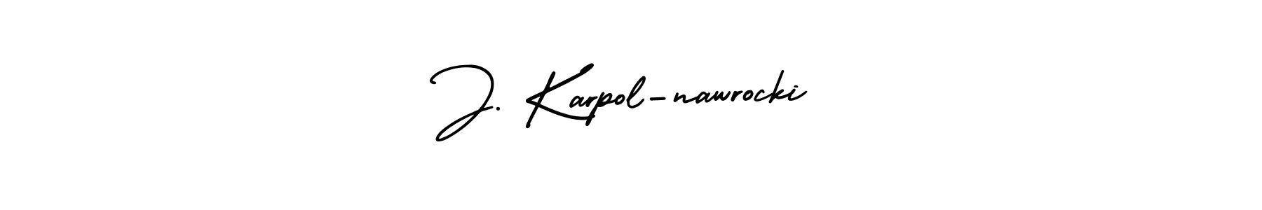Design your own signature with our free online signature maker. With this signature software, you can create a handwritten (AmerikaSignatureDemo-Regular) signature for name J. Karpol-nawrocki. J. Karpol-nawrocki signature style 3 images and pictures png