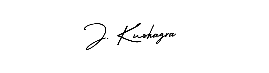 You should practise on your own different ways (AmerikaSignatureDemo-Regular) to write your name (J. Kushagra) in signature. don't let someone else do it for you. J. Kushagra signature style 3 images and pictures png