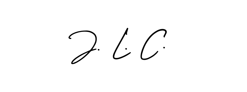 You should practise on your own different ways (AmerikaSignatureDemo-Regular) to write your name (J. L. C.) in signature. don't let someone else do it for you. J. L. C. signature style 3 images and pictures png