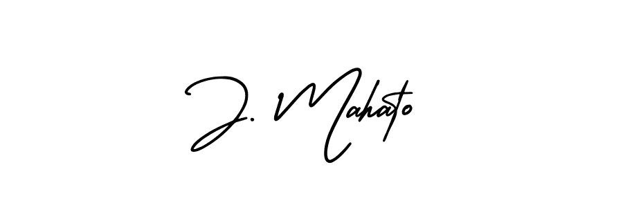 How to make J. Mahato signature? AmerikaSignatureDemo-Regular is a professional autograph style. Create handwritten signature for J. Mahato name. J. Mahato signature style 3 images and pictures png