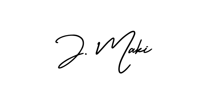 if you are searching for the best signature style for your name J. Maki. so please give up your signature search. here we have designed multiple signature styles  using AmerikaSignatureDemo-Regular. J. Maki signature style 3 images and pictures png