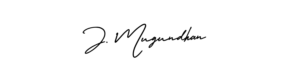 Also You can easily find your signature by using the search form. We will create J. Mugundhan name handwritten signature images for you free of cost using AmerikaSignatureDemo-Regular sign style. J. Mugundhan signature style 3 images and pictures png