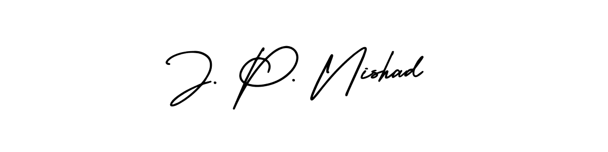if you are searching for the best signature style for your name J. P. Nishad. so please give up your signature search. here we have designed multiple signature styles  using AmerikaSignatureDemo-Regular. J. P. Nishad signature style 3 images and pictures png