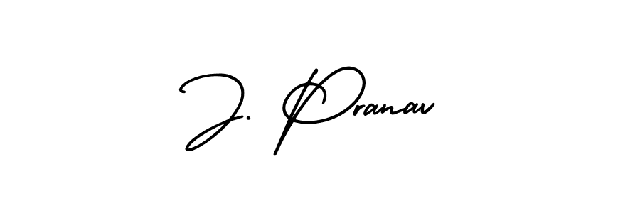 How to make J. Pranav signature? AmerikaSignatureDemo-Regular is a professional autograph style. Create handwritten signature for J. Pranav name. J. Pranav signature style 3 images and pictures png