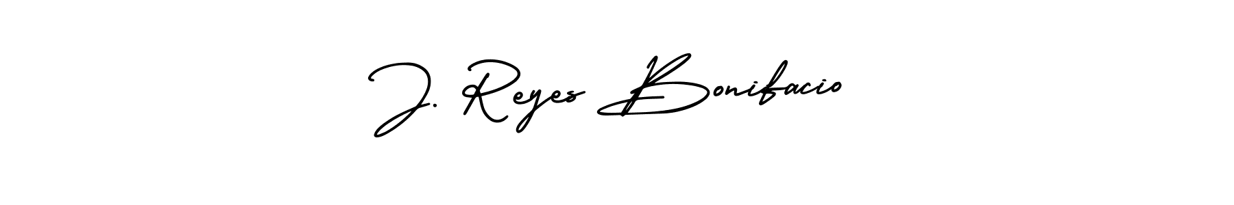 Design your own signature with our free online signature maker. With this signature software, you can create a handwritten (AmerikaSignatureDemo-Regular) signature for name J. Reyes Bonifacio. J. Reyes Bonifacio signature style 3 images and pictures png