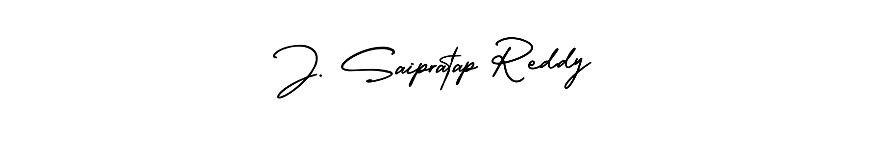 Use a signature maker to create a handwritten signature online. With this signature software, you can design (AmerikaSignatureDemo-Regular) your own signature for name J. Saipratap Reddy. J. Saipratap Reddy signature style 3 images and pictures png
