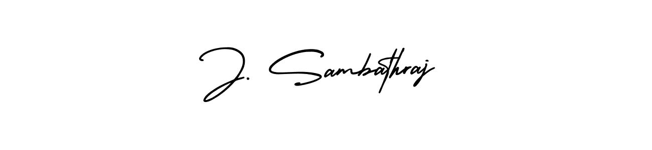 How to make J. Sambathraj signature? AmerikaSignatureDemo-Regular is a professional autograph style. Create handwritten signature for J. Sambathraj name. J. Sambathraj signature style 3 images and pictures png