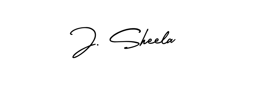 Create a beautiful signature design for name J. Sheela. With this signature (AmerikaSignatureDemo-Regular) fonts, you can make a handwritten signature for free. J. Sheela signature style 3 images and pictures png