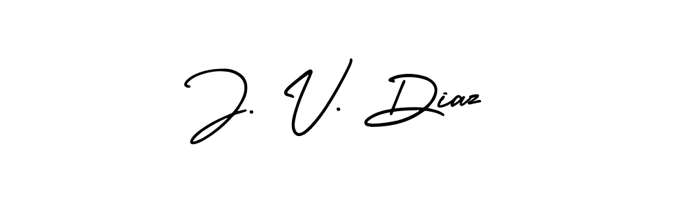 J. V. Diaz stylish signature style. Best Handwritten Sign (AmerikaSignatureDemo-Regular) for my name. Handwritten Signature Collection Ideas for my name J. V. Diaz. J. V. Diaz signature style 3 images and pictures png