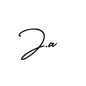 Design your own signature with our free online signature maker. With this signature software, you can create a handwritten (AmerikaSignatureDemo-Regular) signature for name J.a. J.a signature style 3 images and pictures png