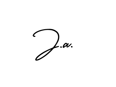 How to make J.a. signature? AmerikaSignatureDemo-Regular is a professional autograph style. Create handwritten signature for J.a. name. J.a. signature style 3 images and pictures png