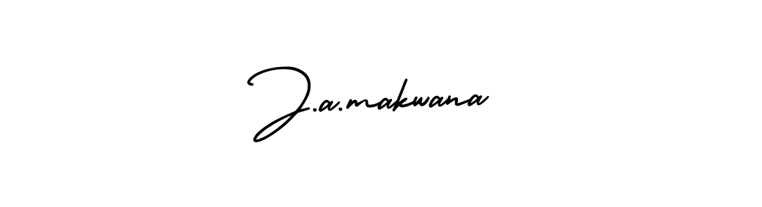 Use a signature maker to create a handwritten signature online. With this signature software, you can design (AmerikaSignatureDemo-Regular) your own signature for name J.a.makwana. J.a.makwana signature style 3 images and pictures png