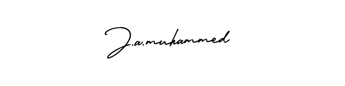 Design your own signature with our free online signature maker. With this signature software, you can create a handwritten (AmerikaSignatureDemo-Regular) signature for name J.a.muhammed. J.a.muhammed signature style 3 images and pictures png